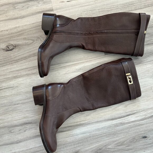 Givenchy Shark Lock Tall Riding Boots, Brown, size 40.5 - Picture 5 of 5